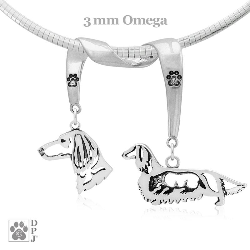 Dachshund, Longhaired, Charm Holder, Necklace