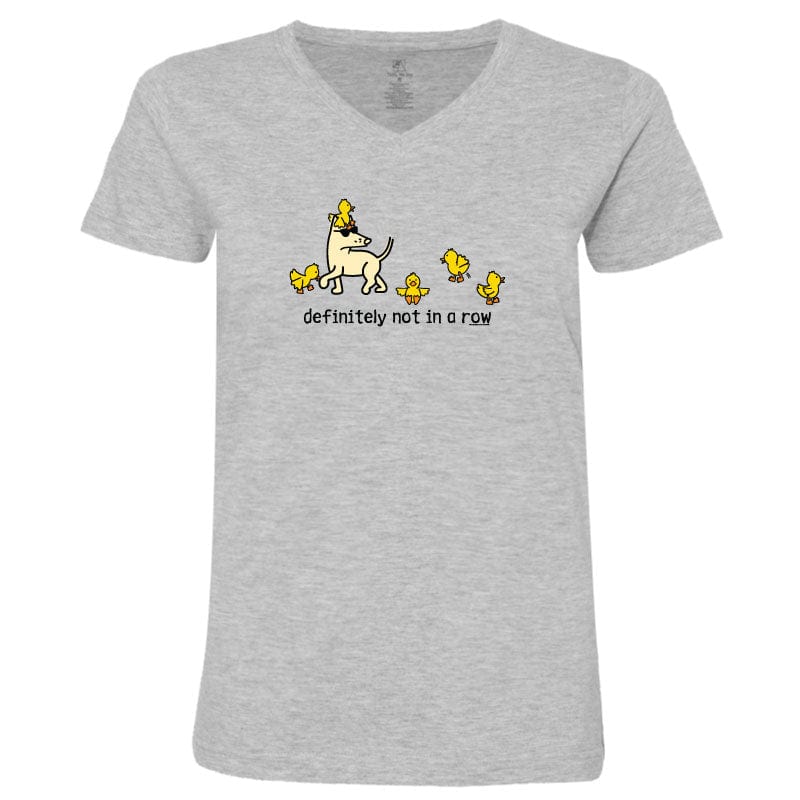 Definitely Not in a Row - Ladies T-Shirt V-Neck - Image 3