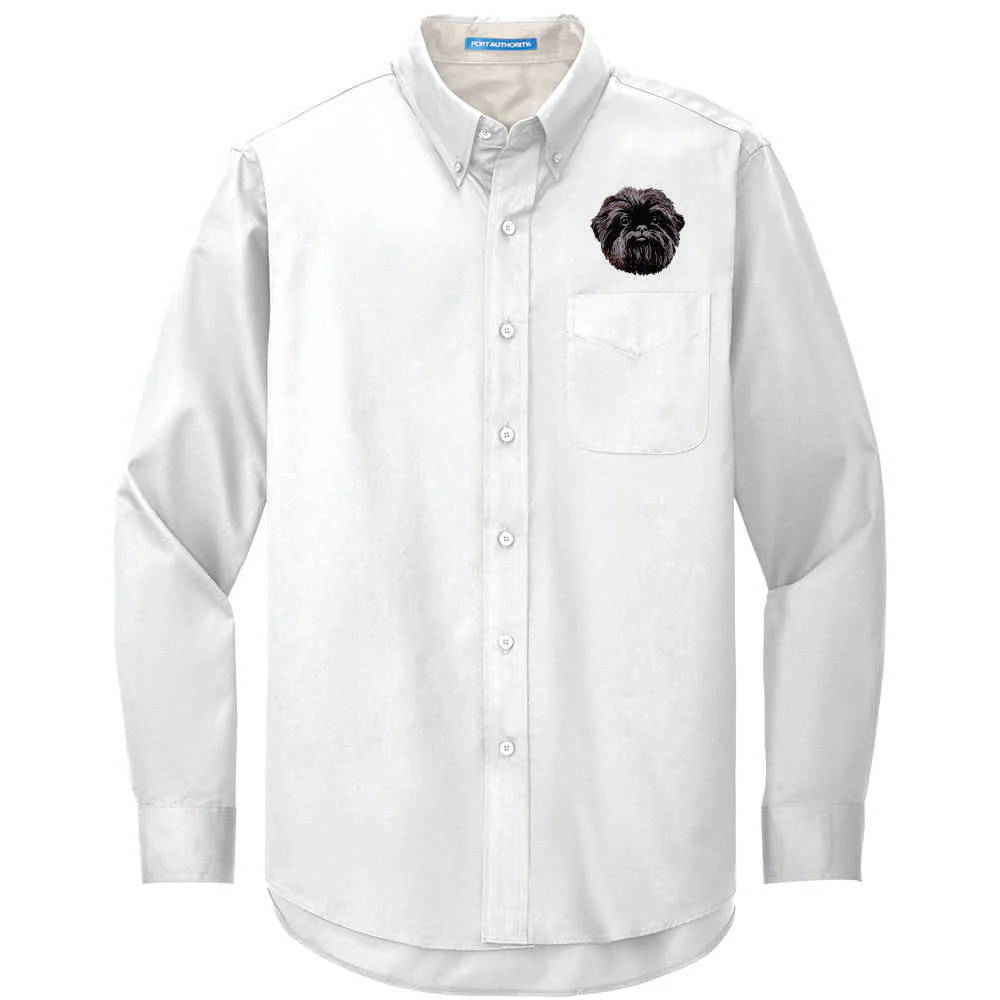 Affenpinscher Embroidered Long Sleeve Button Up Shirt - Image 2