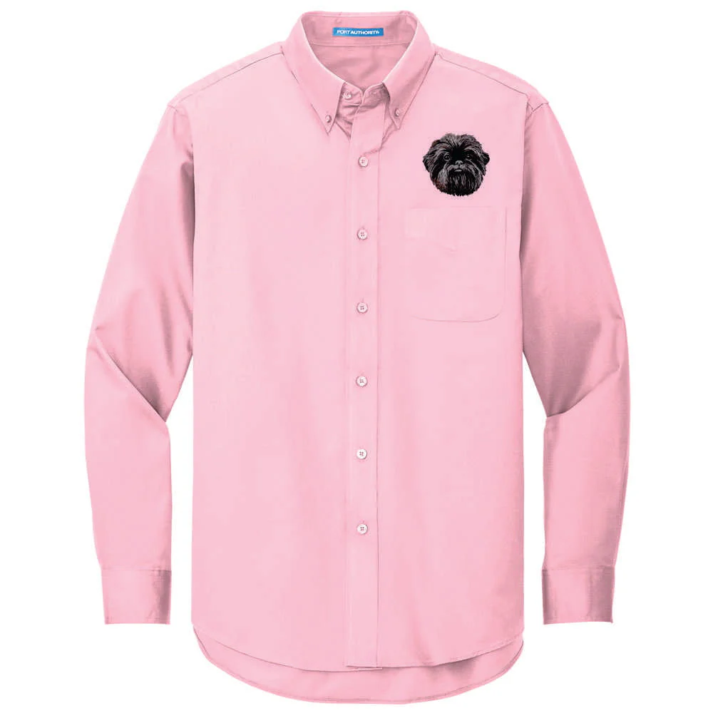 Affenpinscher Embroidered Long Sleeve Button Up Shirt - Image 4