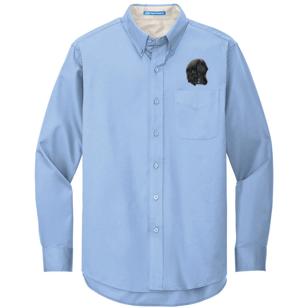 Afghan Hound Embroidered Long Sleeve Button Up Shirt - Image 5
