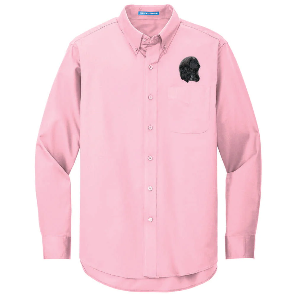 Afghan Hound Embroidered Long Sleeve Button Up Shirt - Image 8