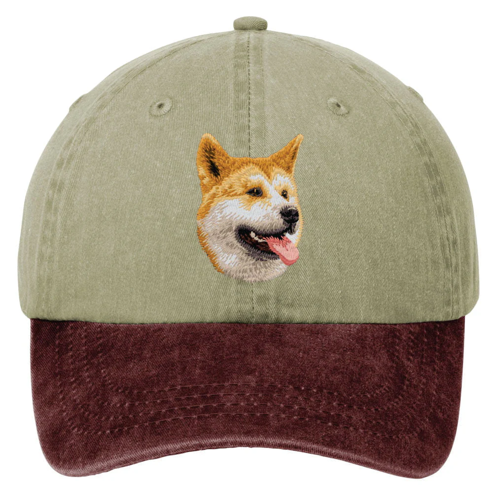 Akita  Embroidered Two Tone Baseball Cap - Image 2