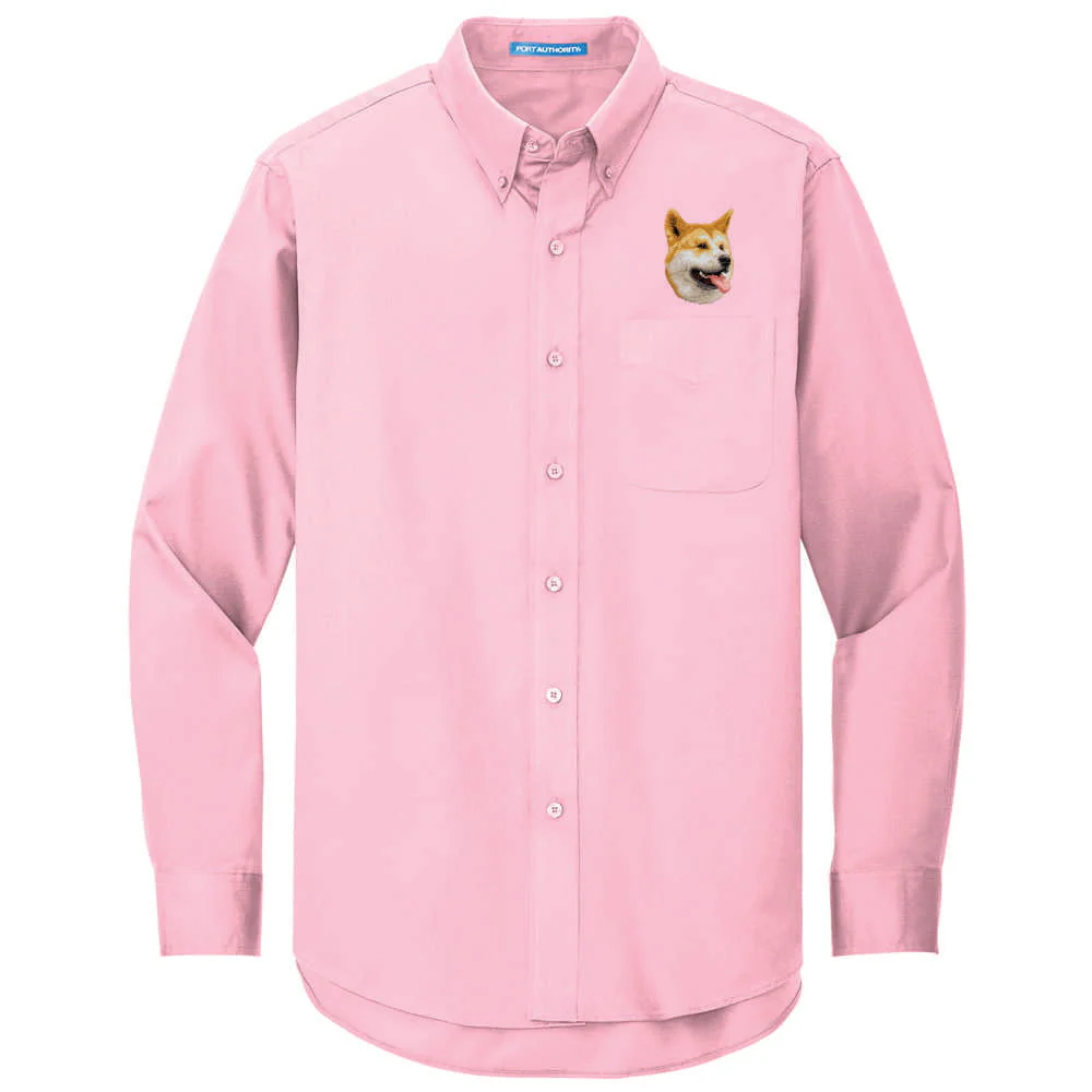 Akita Embroidered Long Sleeve Button Up Shirt - Image 4