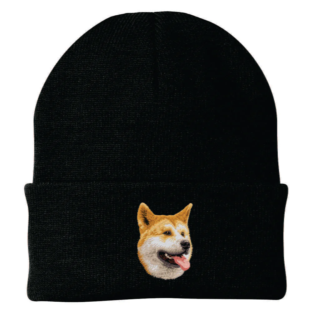 Akita Embroidered Beanie - Image 9