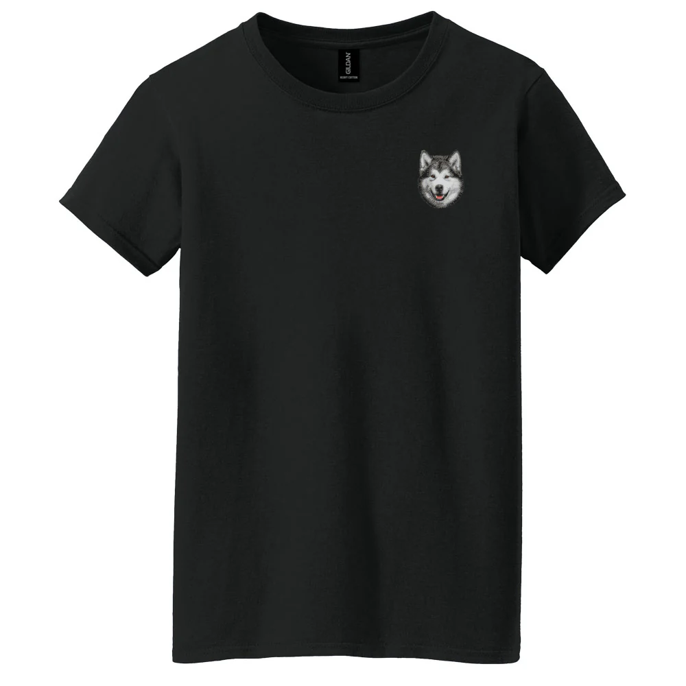 Alaskan Malamute Embroidered Women's T-Shirt - Image 3