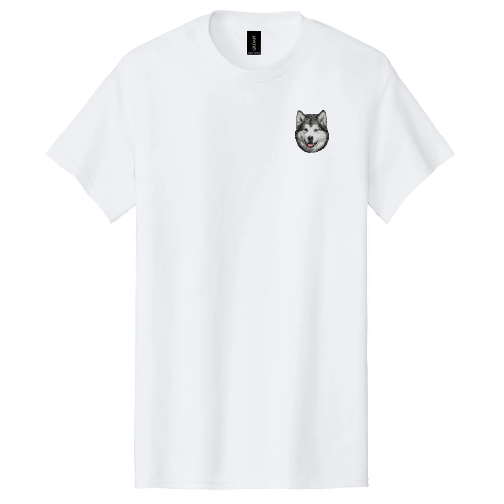 Alaskan Malamute Embroidered Men's T-Shirt - Image 2