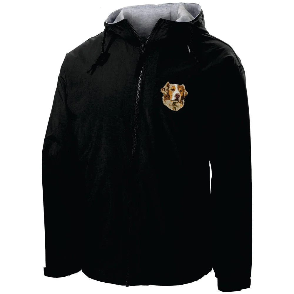 Australian Shepherd Embroidered Hooded Jacket - Image 2