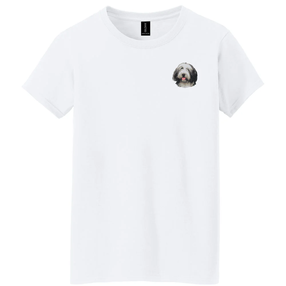 Bearded Collie Embroidered Women's T-Shirt - Image 2
