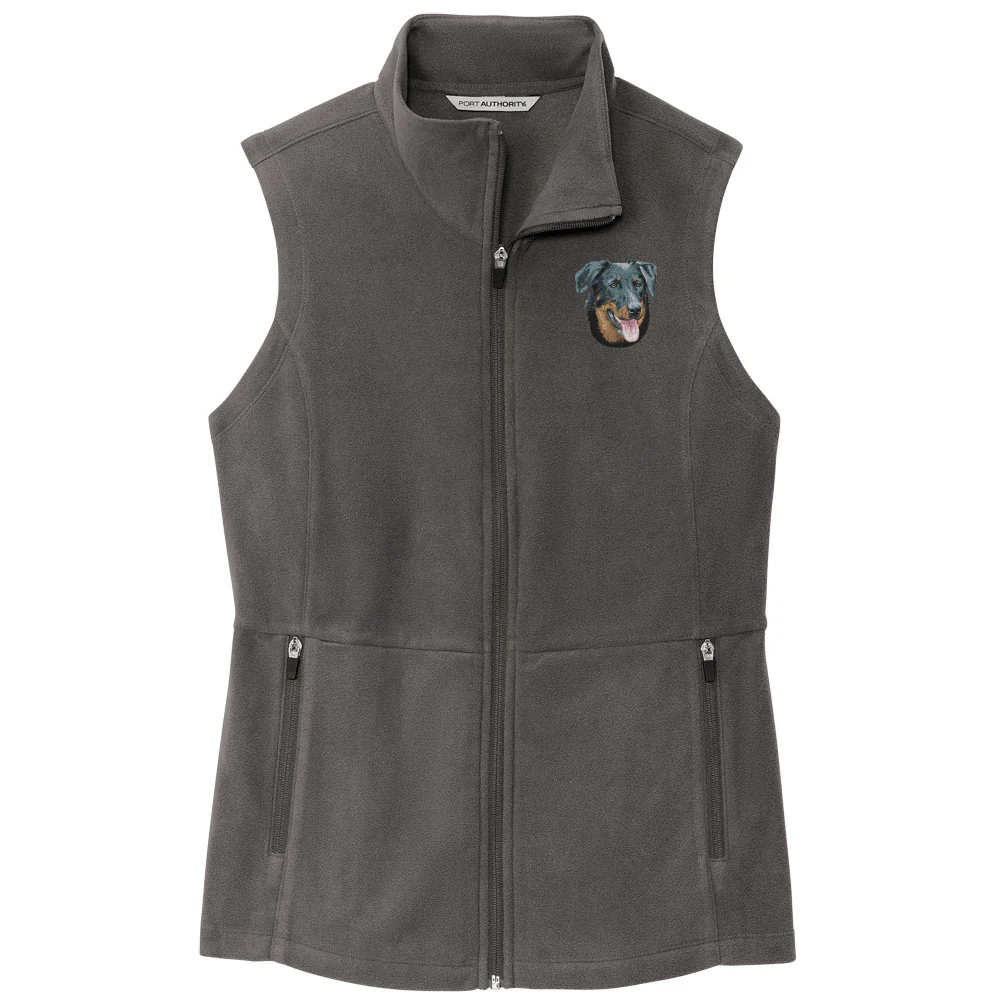 Beauceron Embroidered Women's Fleece Vest - Image 2