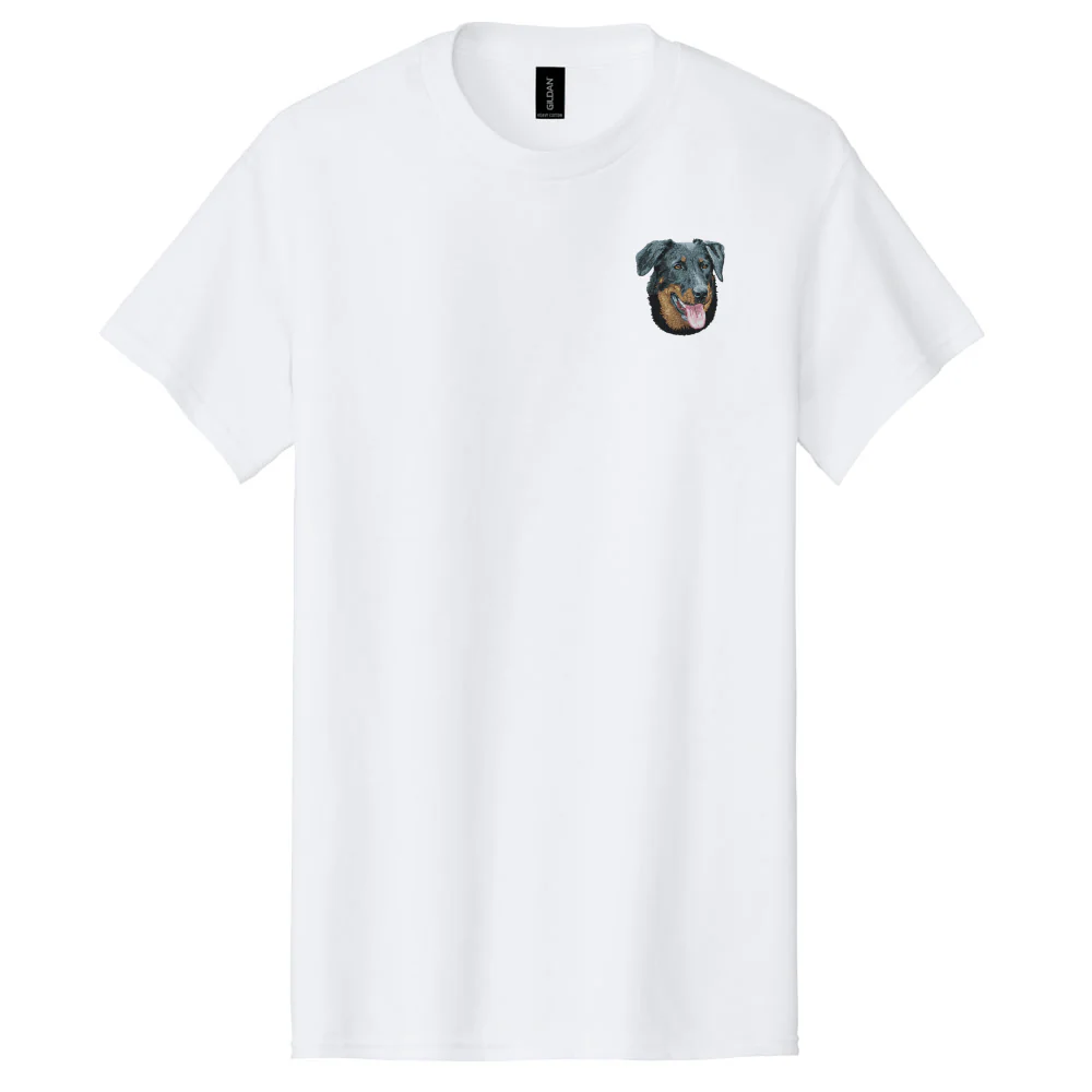 Beauceron Embroidered Men's T-Shirt - Image 3