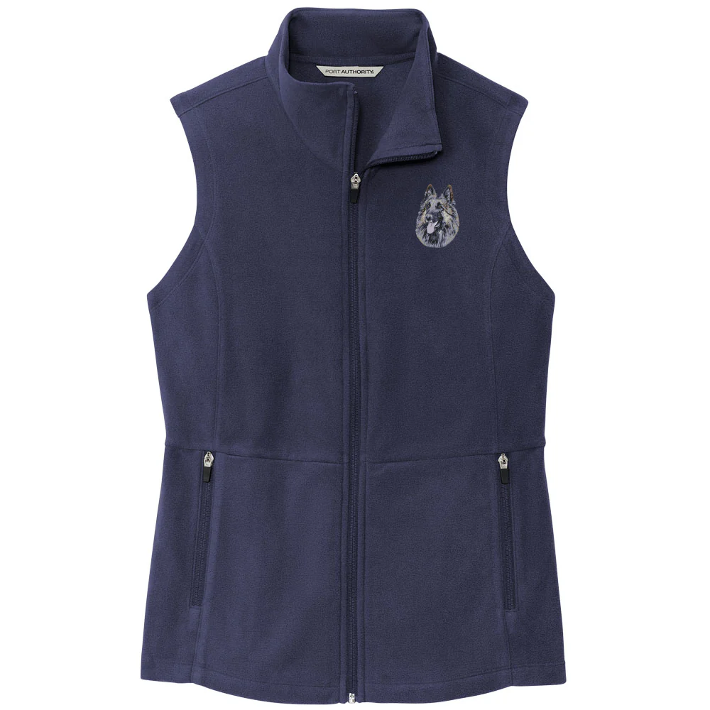 Belgian Tervuren Embroidered Women's Fleece Vest - Image 2