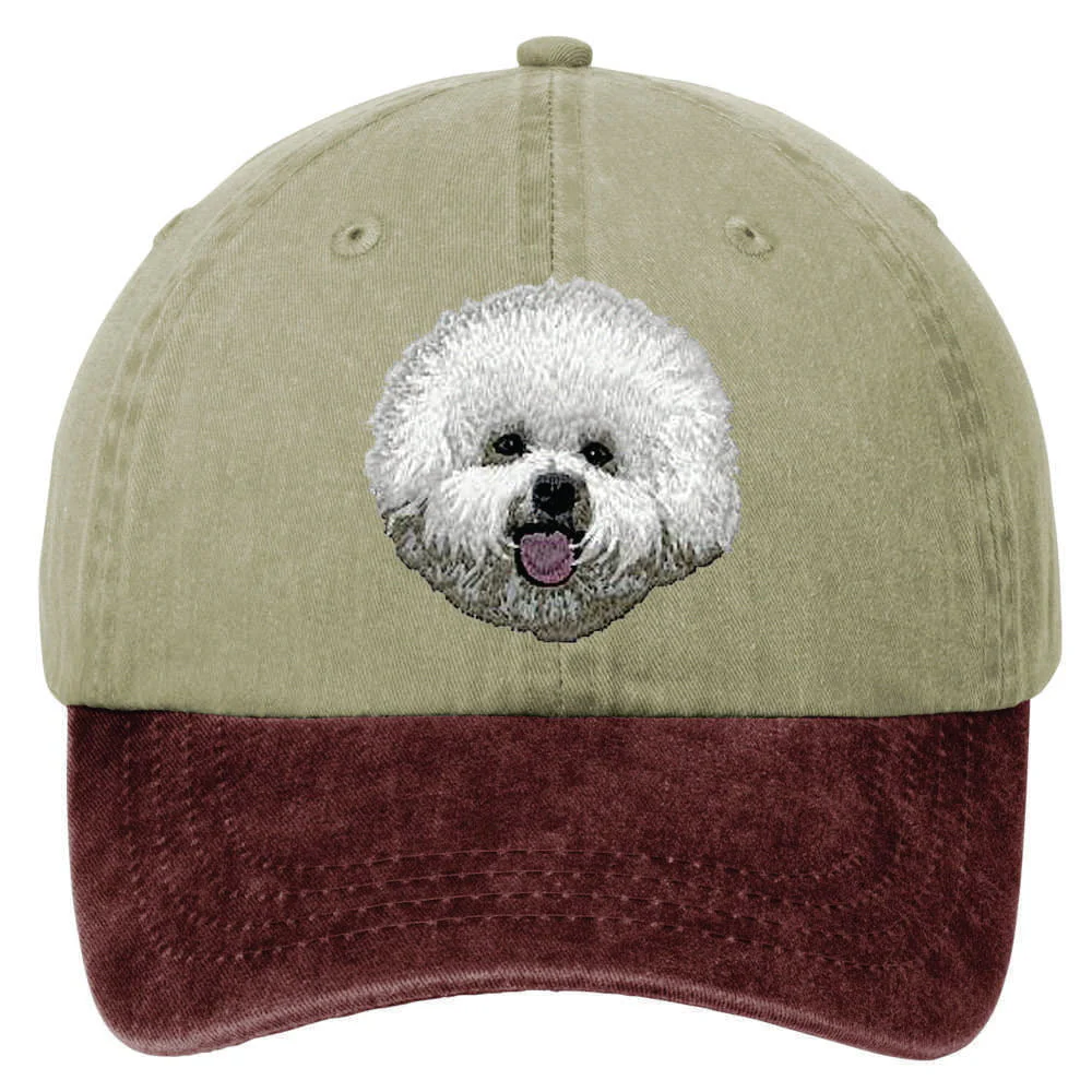 Bichon Frise  Embroidered Two Tone Baseball Cap - Image 2