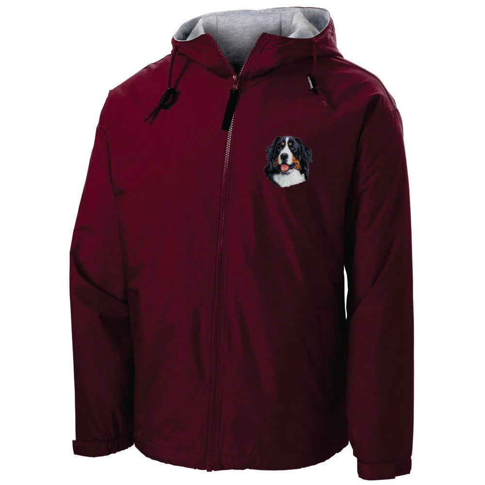 Bernese Mountain Dog Embroidered Hooded Jacket - Image 4