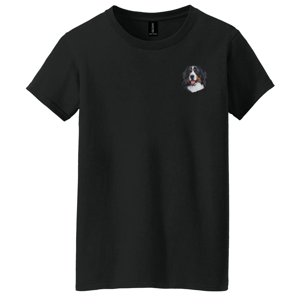 Bernese Mountain Dog Embroidered Women's T-Shirt - Image 3