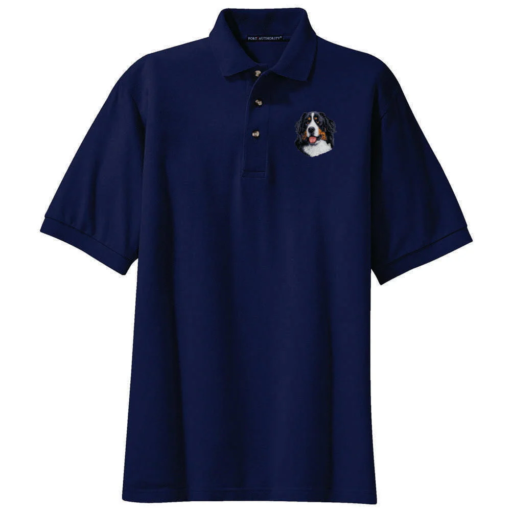 Bernese Mountain Dog Embroidered Polo Shirt