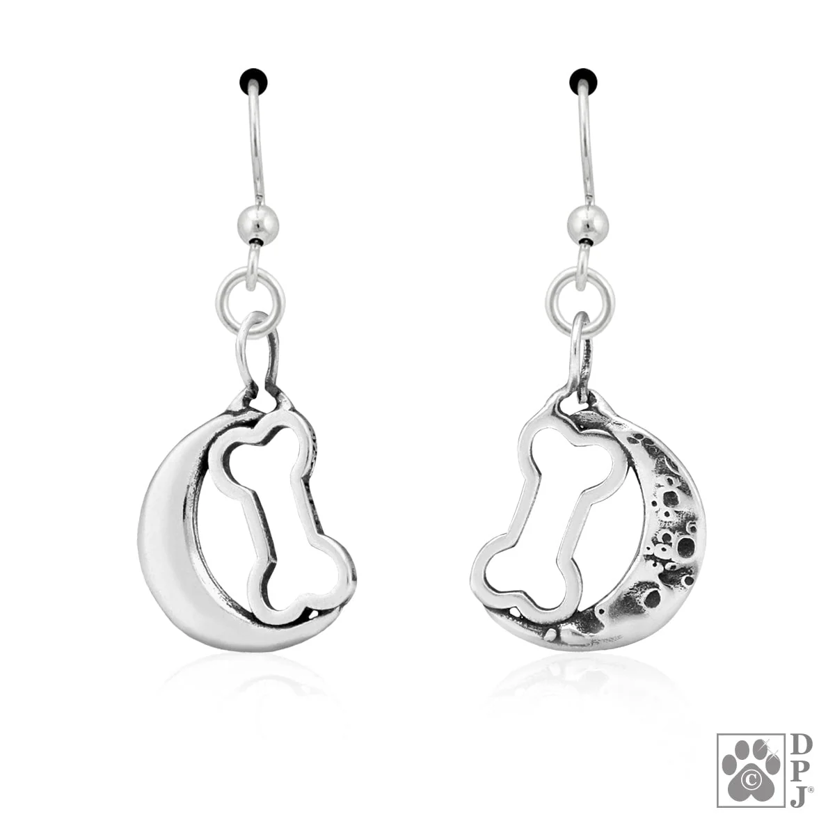 Bark At The Moon Dog Bone Dangle Earrings