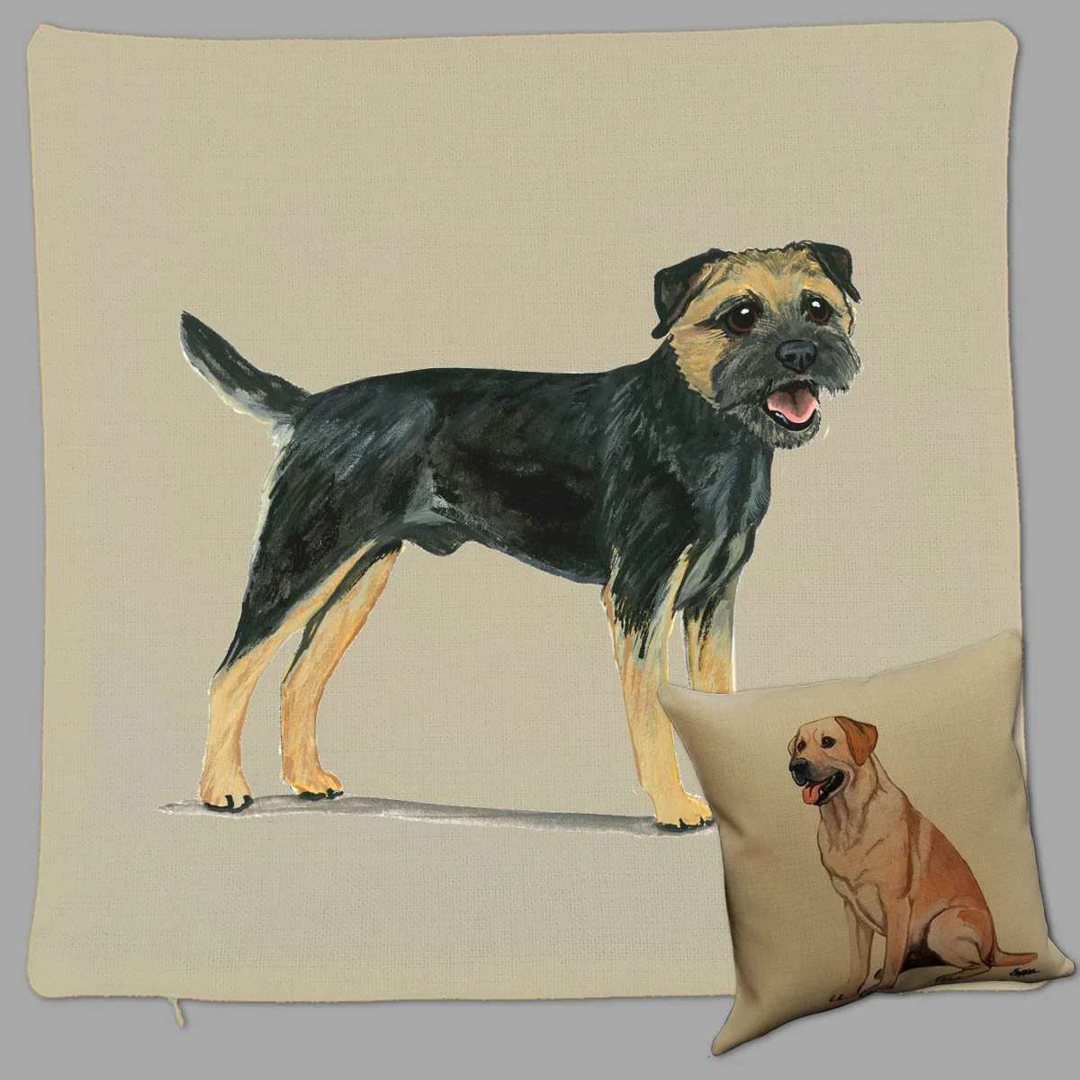 Border Terrier Pillow Cover - Image 2