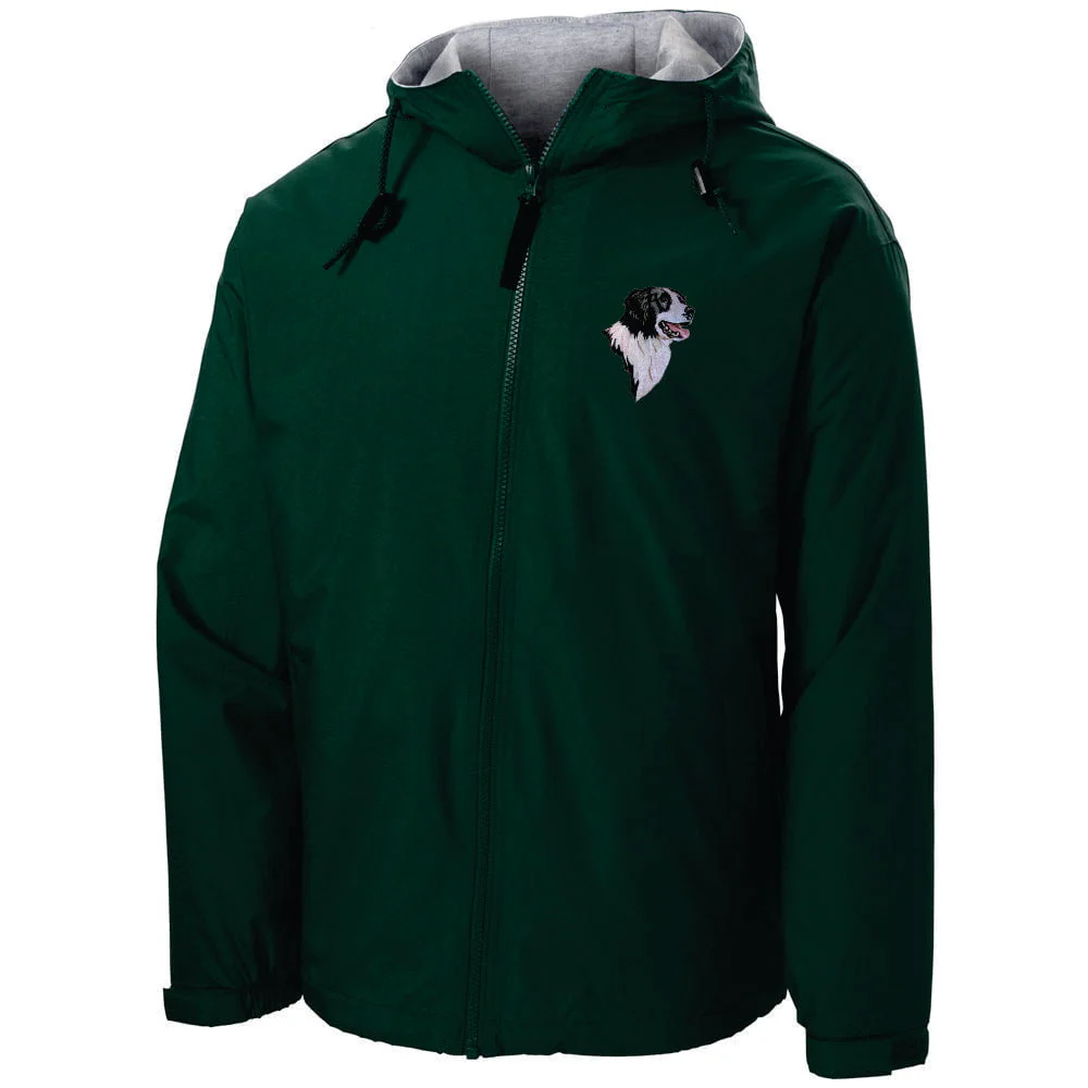 Border Collie Embroidered Hooded Jacket - Image 3