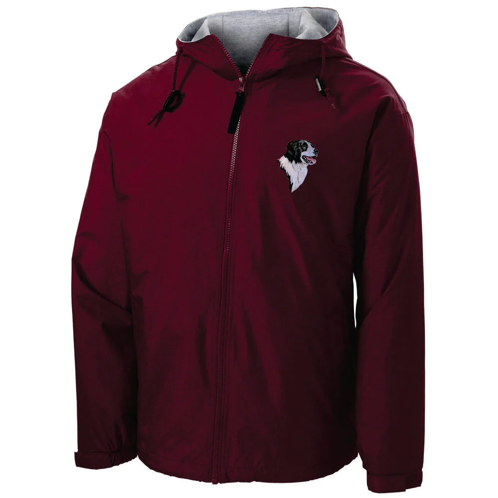 Border Collie Embroidered Hooded Jacket - Image 4
