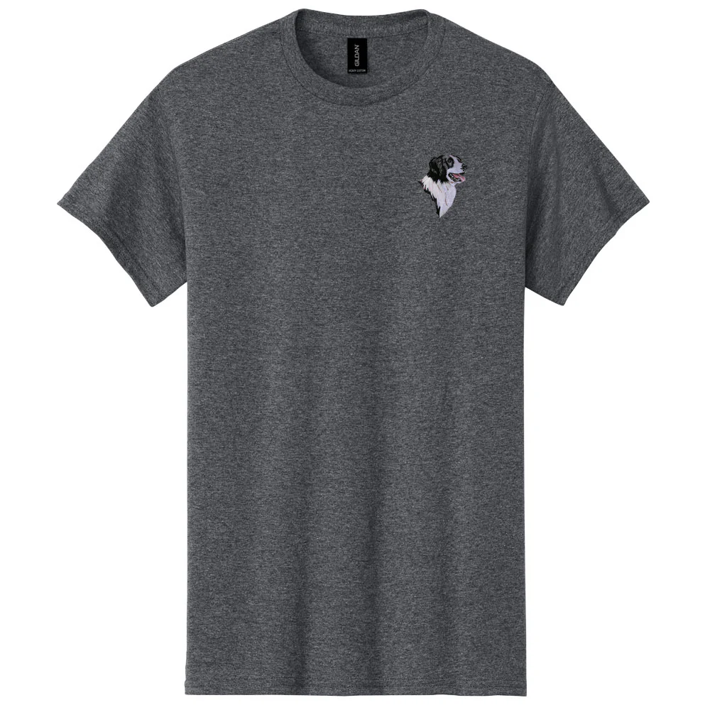 Border Collie Embroidered Men's T-Shirt - Image 2
