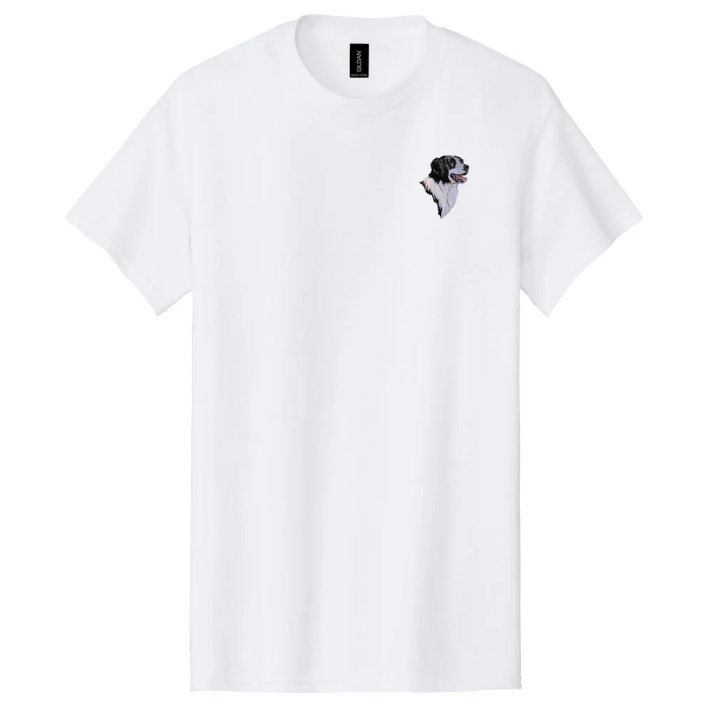 Border Collie Embroidered Men's T-Shirt - Image 3