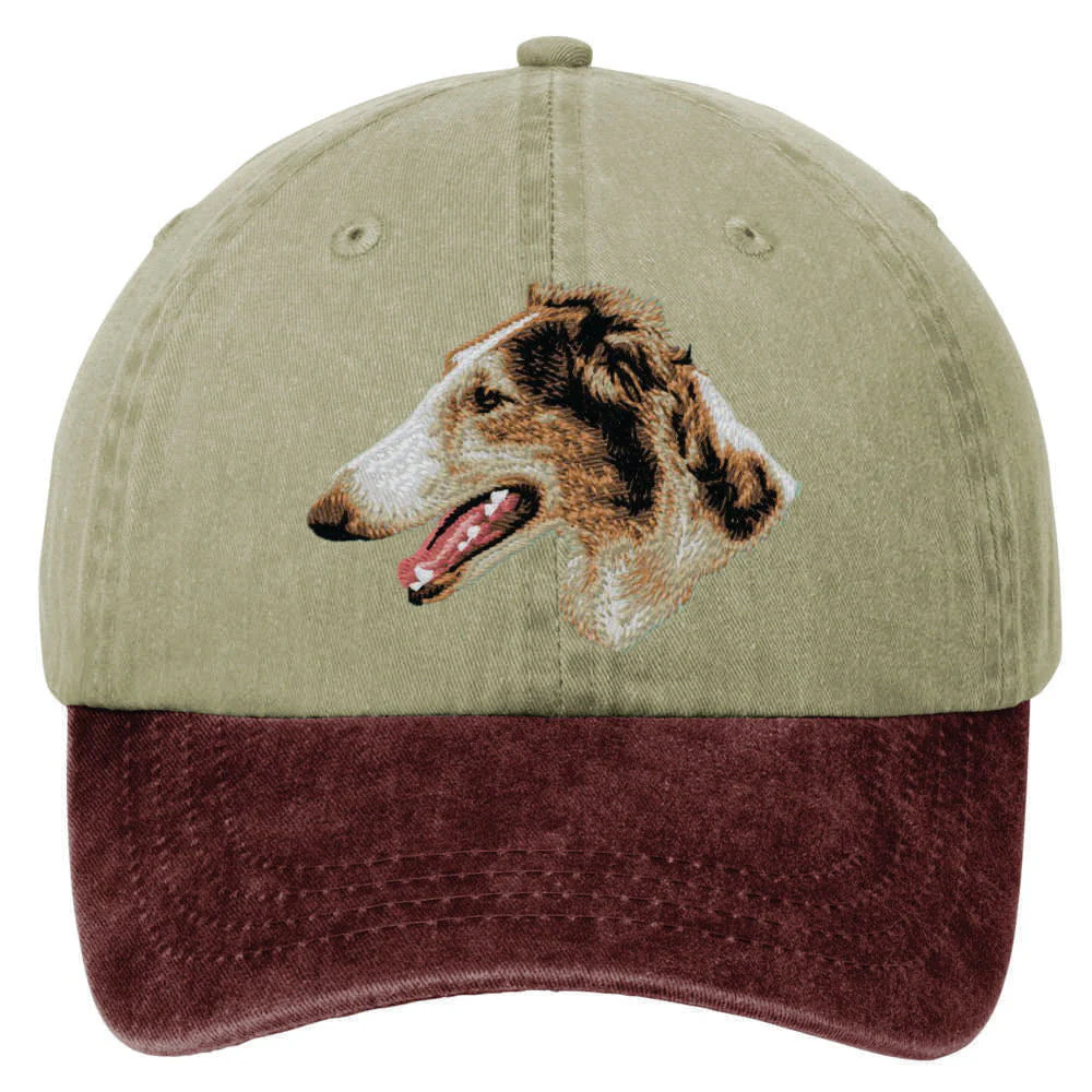 Borzoi  Embroidered Two Tone Baseball Cap - Image 2