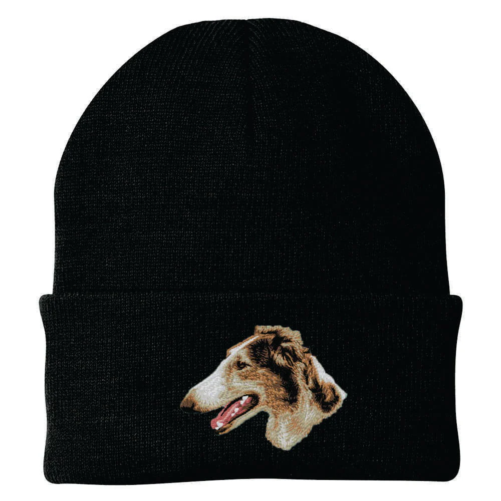 Borzoi Embroidered Beanie - Image 3