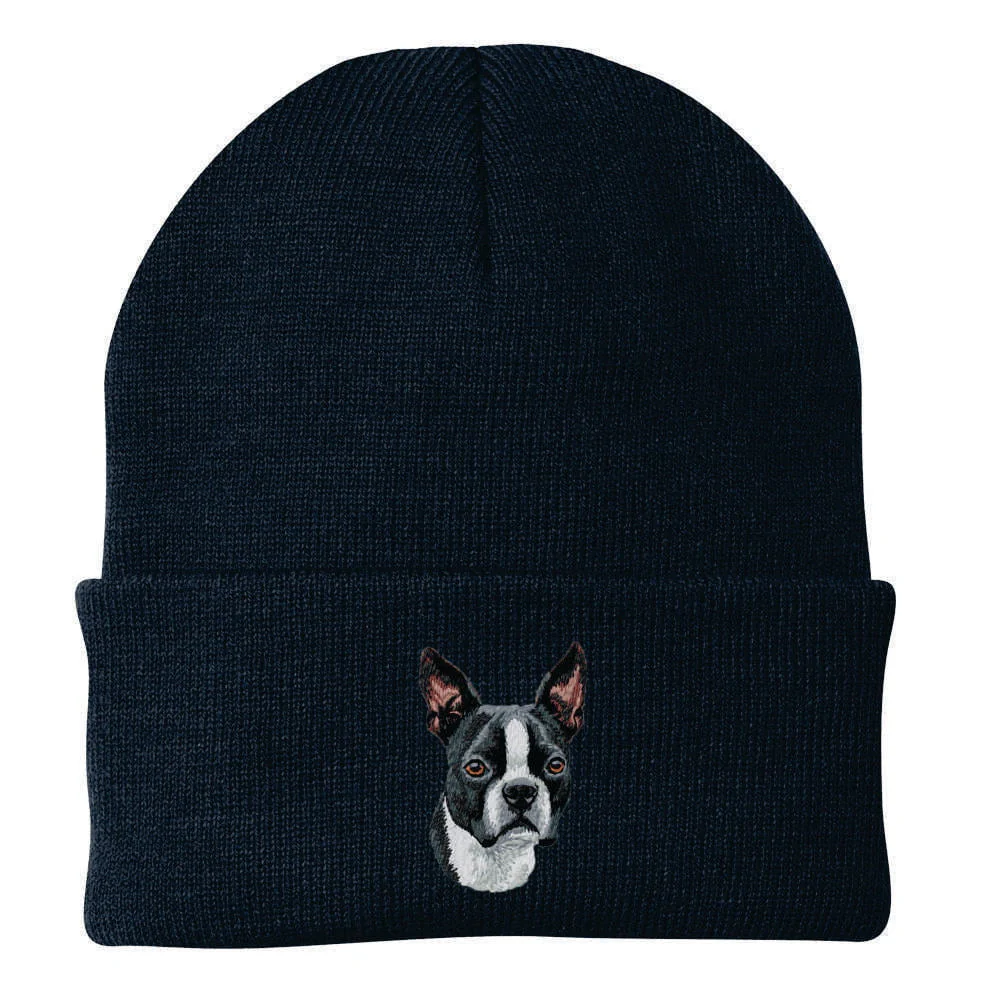 Boston Terrier Embroidered Beanie - Image 4