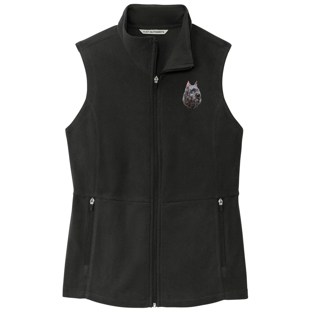 Bouvier des Flandres Embroidered Women's Fleece Vest - Image 3
