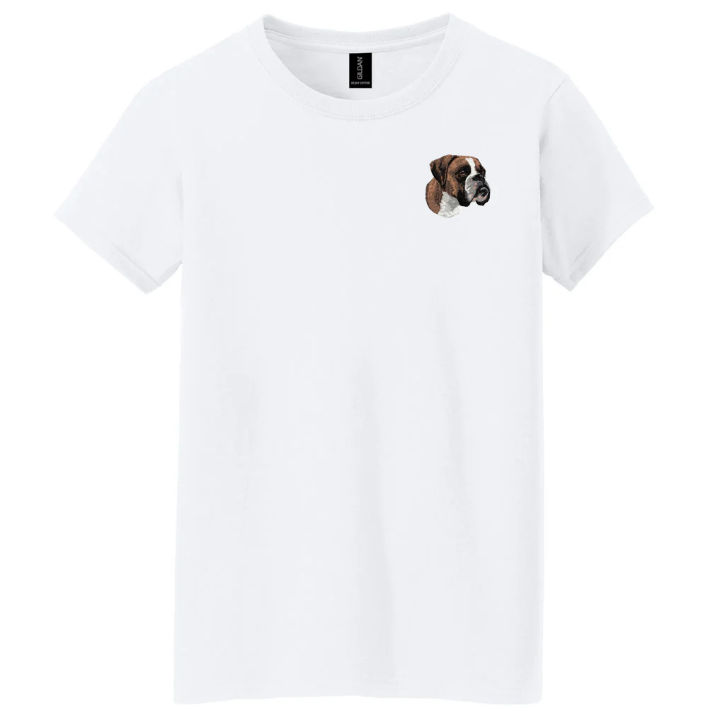 Boxer Embroidered Women's T-Shirt - Image 2