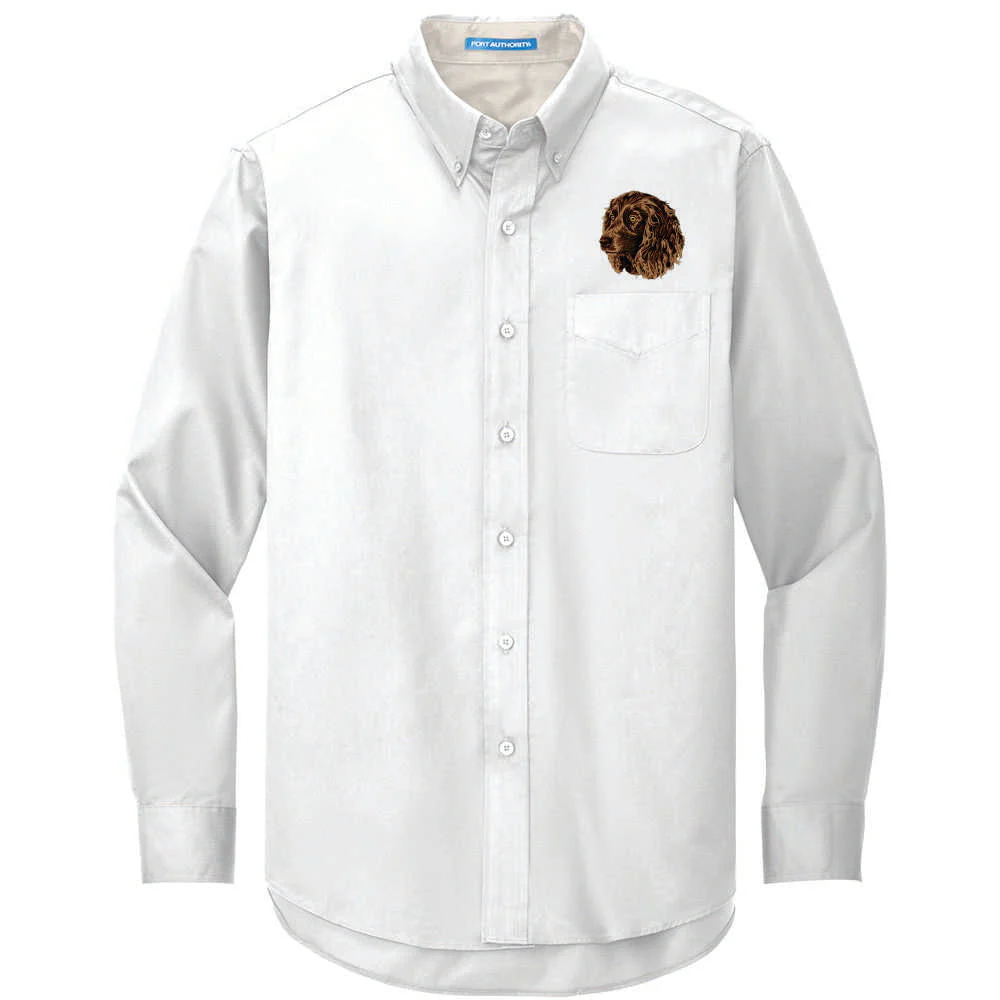 Boykin Spaniel Embroidered Long Sleeve Button Up Shirt - Image 2
