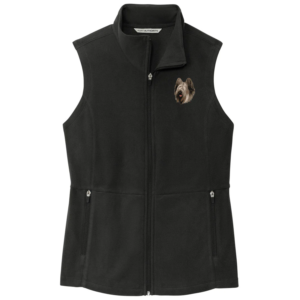 Briard Embroidered Women's Fleece Vest - Image 6