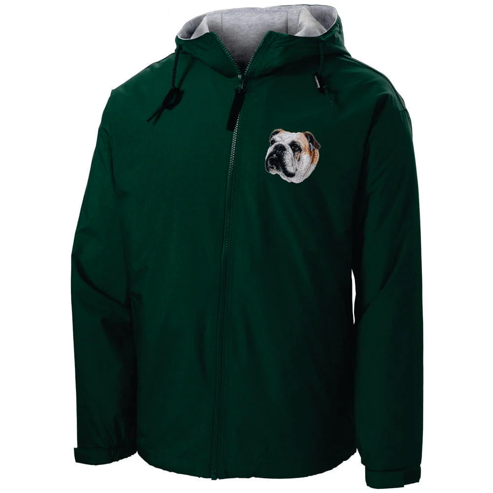 Bulldog Embroidered Hooded Jacket - Image 3