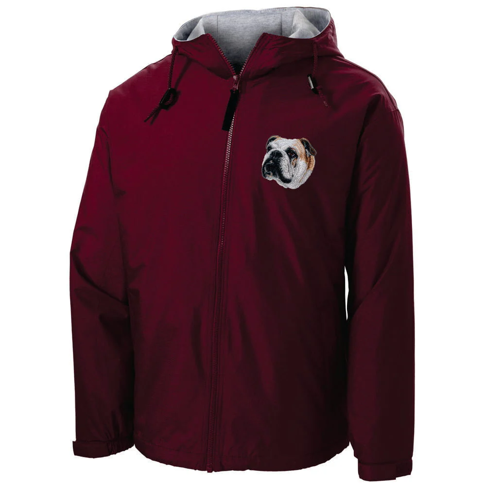 Bulldog Embroidered Hooded Jacket - Image 4