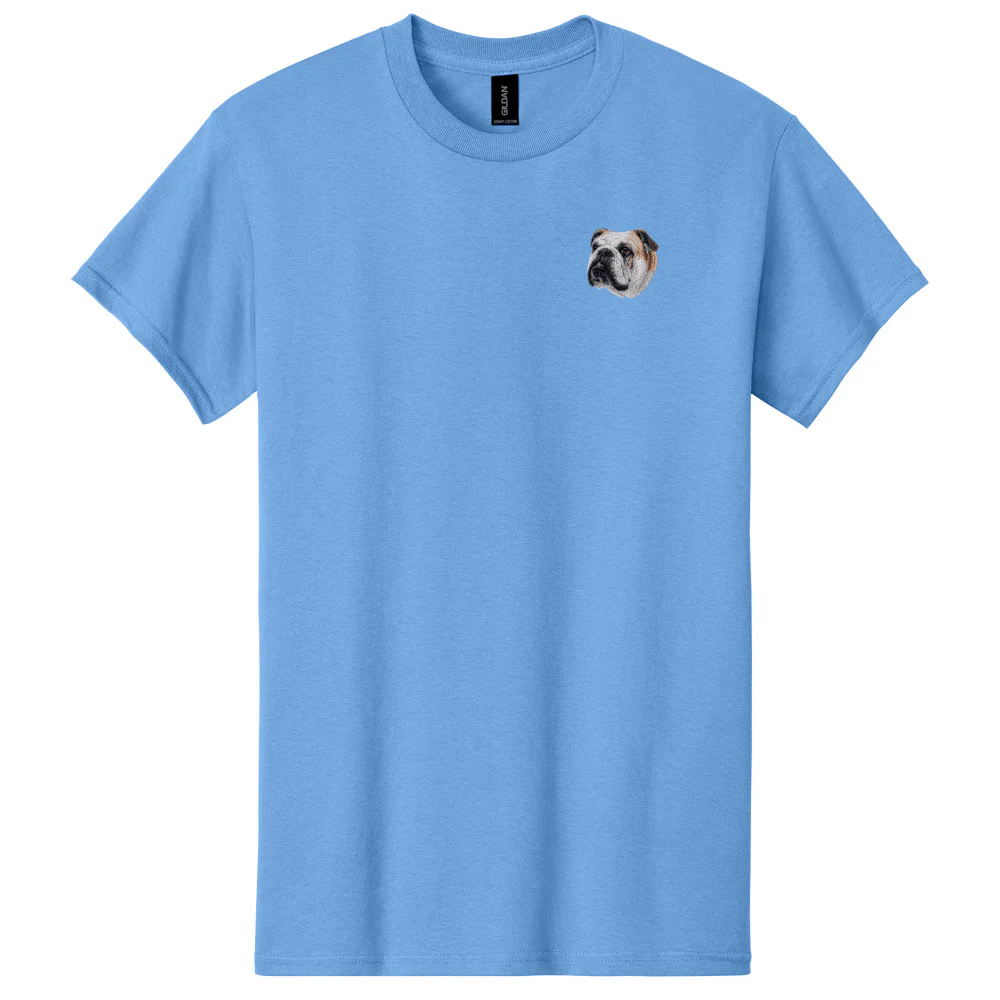 Bulldog Embroidered Men's T-Shirt