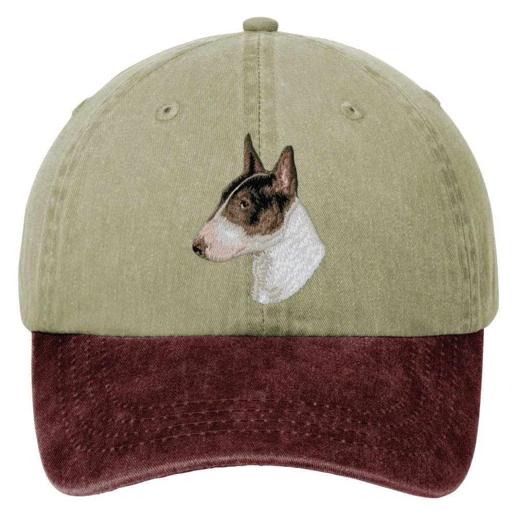 Bull Terrier  Embroidered Two Tone Baseball Cap - Image 4