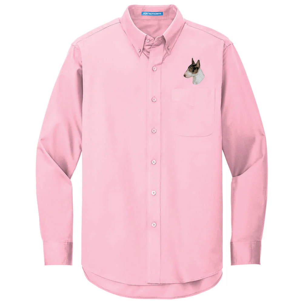 Bull Terrier Embroidered Long Sleeve Button Up Shirt - Image 8