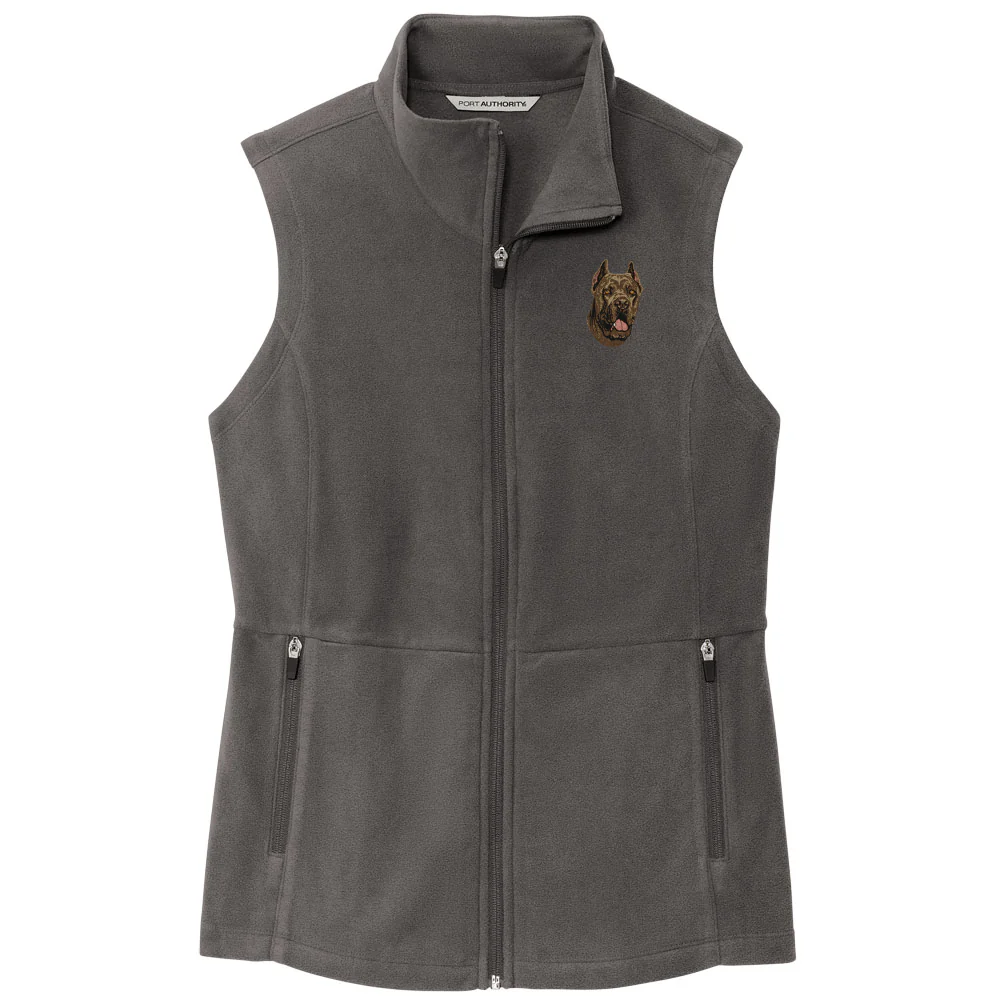 Cane Corso Embroidered Women's Fleece Vest - Image 2