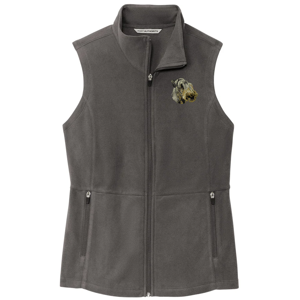 Cesky Terrier Embroidered Women's Fleece Vest - Image 2