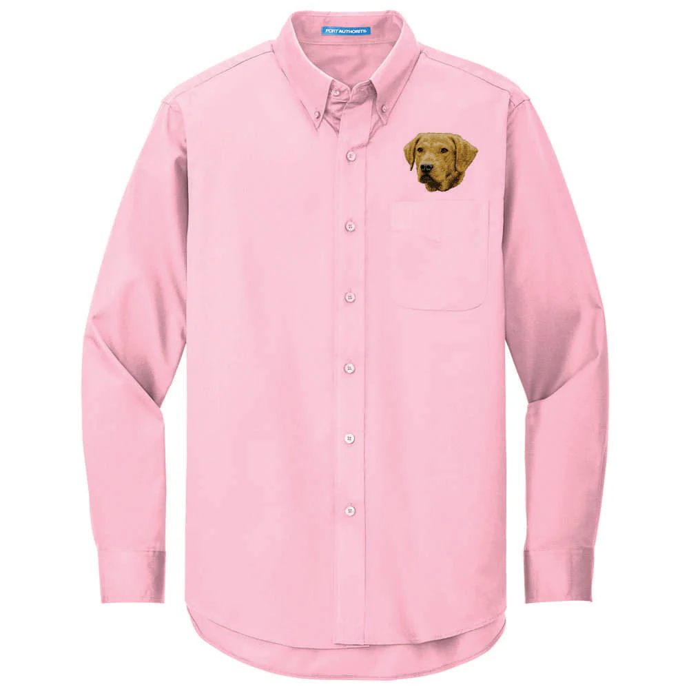 Chesapeake Bay Retriever Embroidered Long Sleeve Button Up Shirt - Image 4