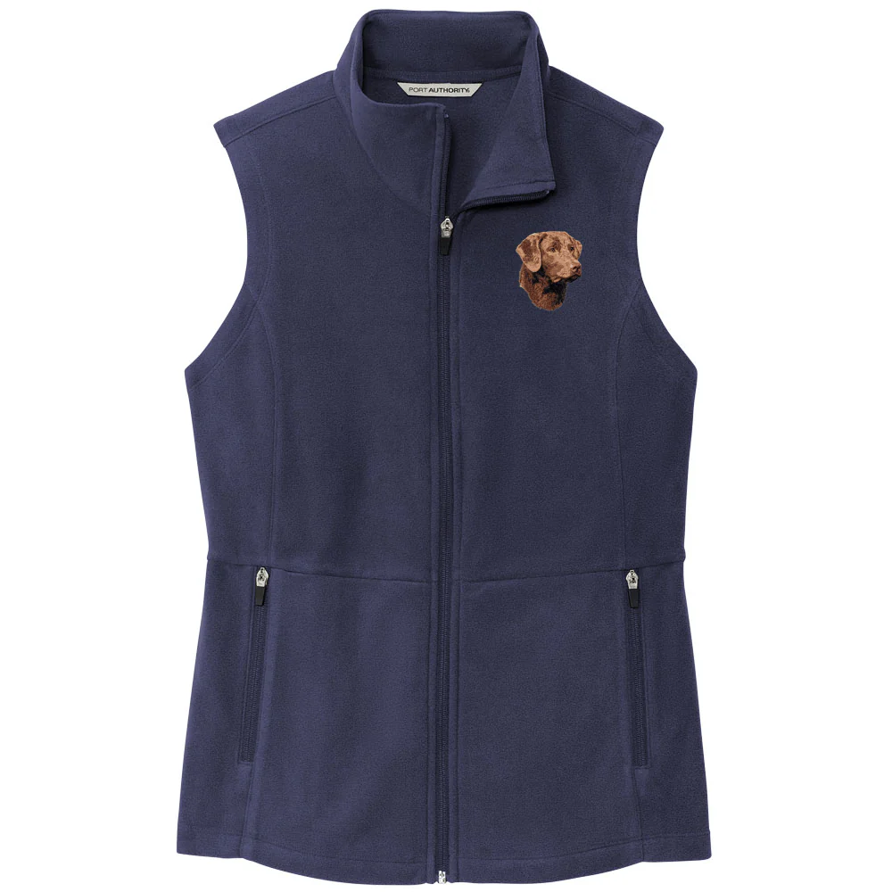 Chesapeake Bay Retriever Embroidered Women's Fleece Vest - Image 2