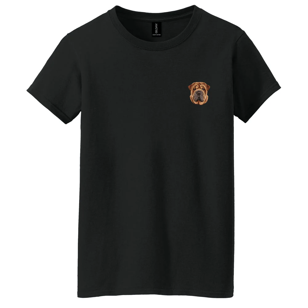 Chinese Shar-Pei Embroidered Women's T-Shirt - Image 6