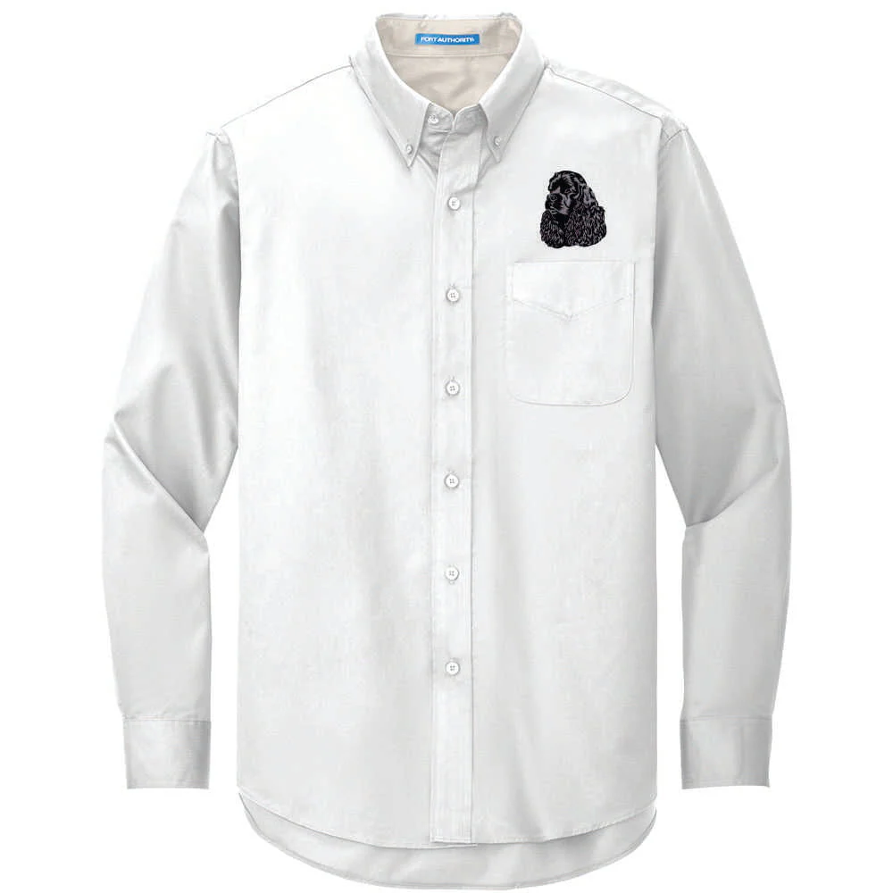 Cocker Spaniel Embroidered Long Sleeve Button Up Shirt - Image 6