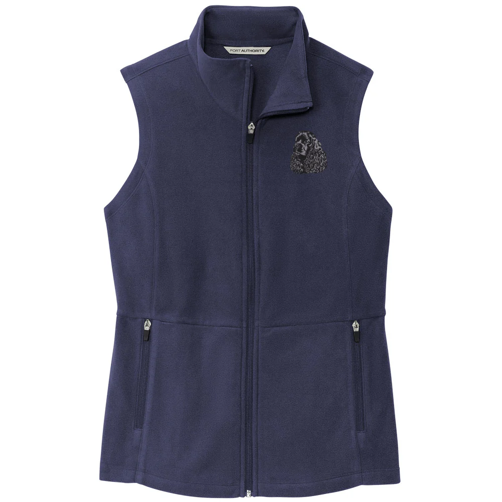 Cocker Spaniel Embroidered Women's Fleece Vest - Image 2