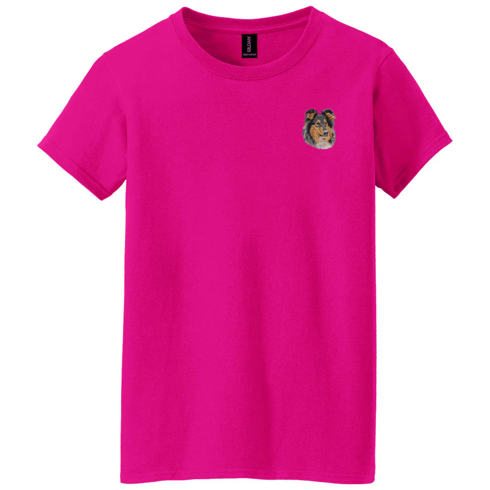 Collie Embroidered Women's T-Shirt - Image 3