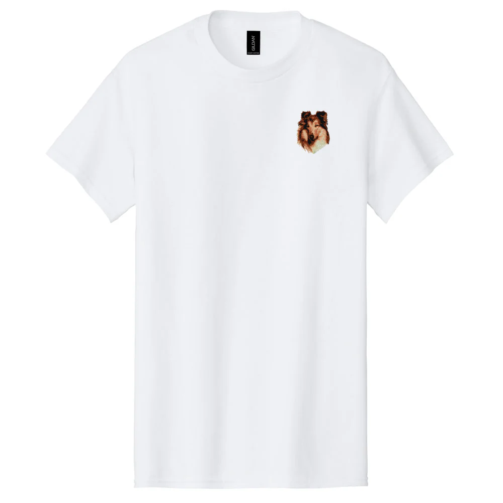 Collie Embroidered Men's T-Shirt - Image 5