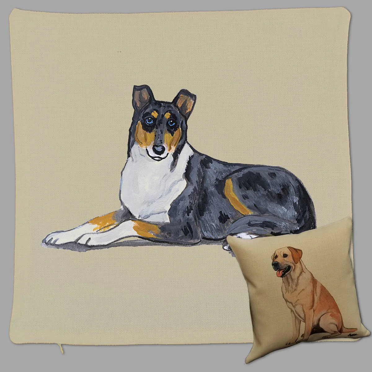 Collie Pillow Cover - Image 2