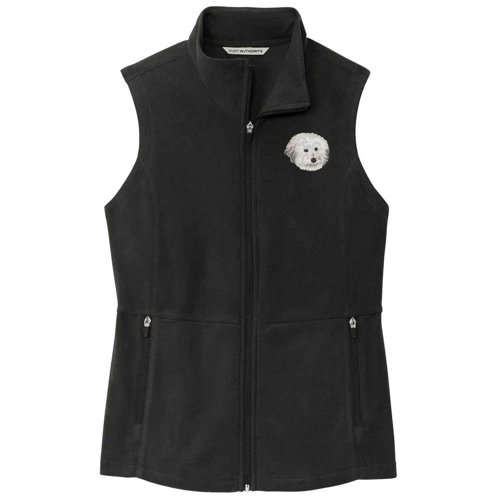 Coton de Tulear Embroidered Women's Fleece Vest - Image 3