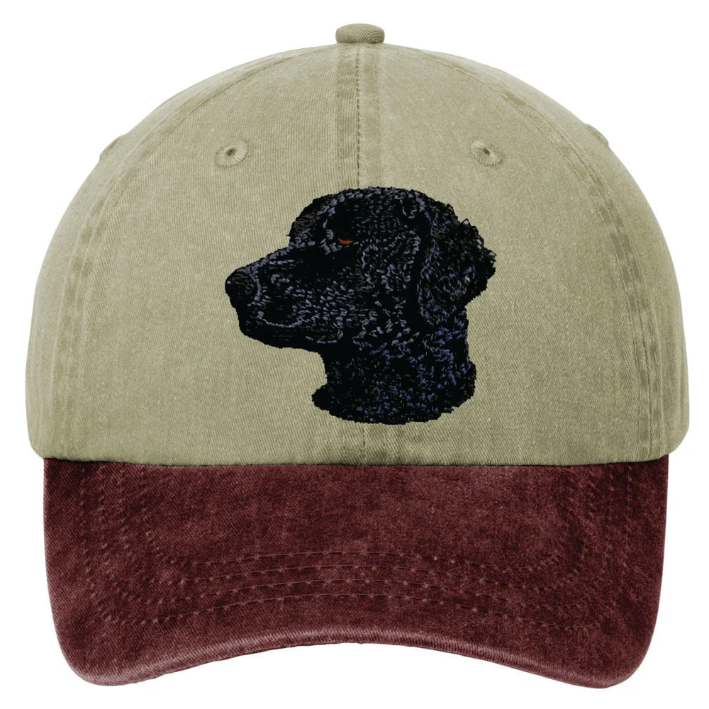 Curly-Coated Retriever  Embroidered Two Tone Baseball Cap - Image 2